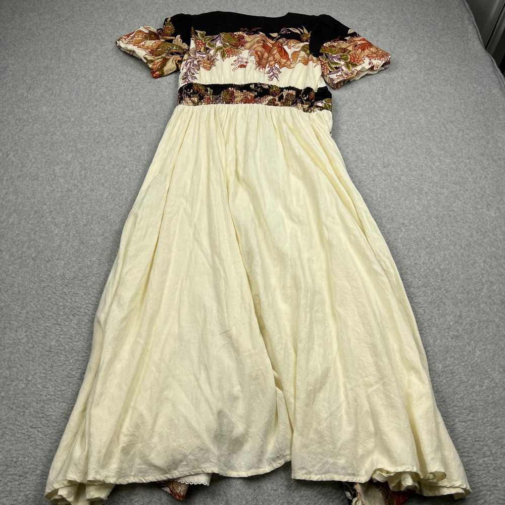 Anthropologie Catalina Button Front Dress Womens Medium Floral V-Neck Midi - Picture 9 of 11